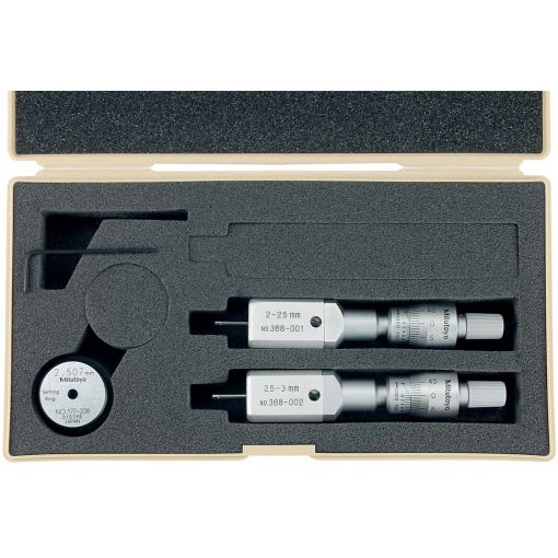 Két ponton mérő belső mérőkészülék készlet, Holtest, analóg, 2-3 mm méréstartomány | Mikrométerek, furatmikrométerek