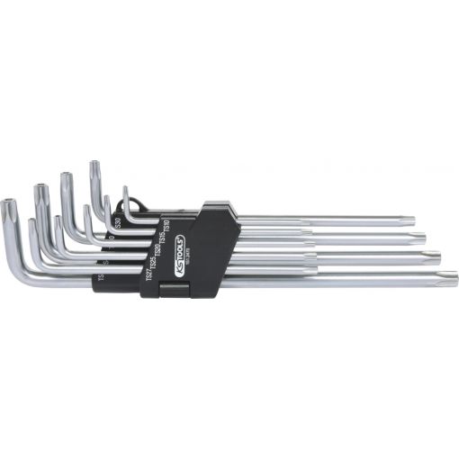 TORX® BO IPR hajlított kulcskészlet ( 5 szög, TS ), TS10-50, 9 részes, KS-TOOLS | Hajlított kulcsok